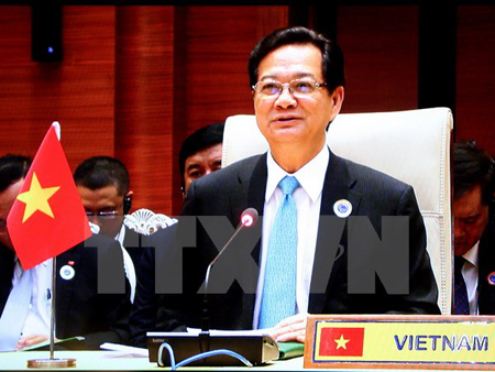 Thủ tướng Nguyễn Tấn Dũng phát biểu.